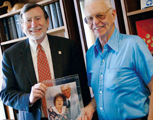President Hefner with Bob Young
